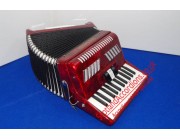 Stephanelli 48 bass red accordion
